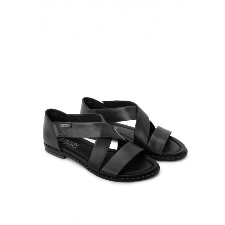 PIKOLINOS Sandalias Planas Tiras Cruzadas Negro
