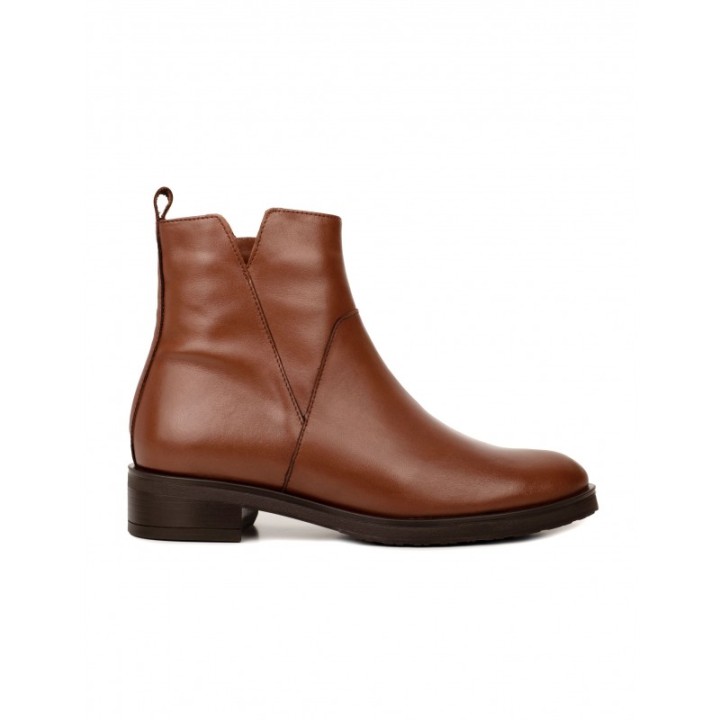 WONDERS Botines Piel Planos Marrones