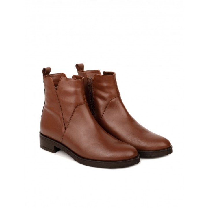 WONDERS Botines Piel Planos Marrones