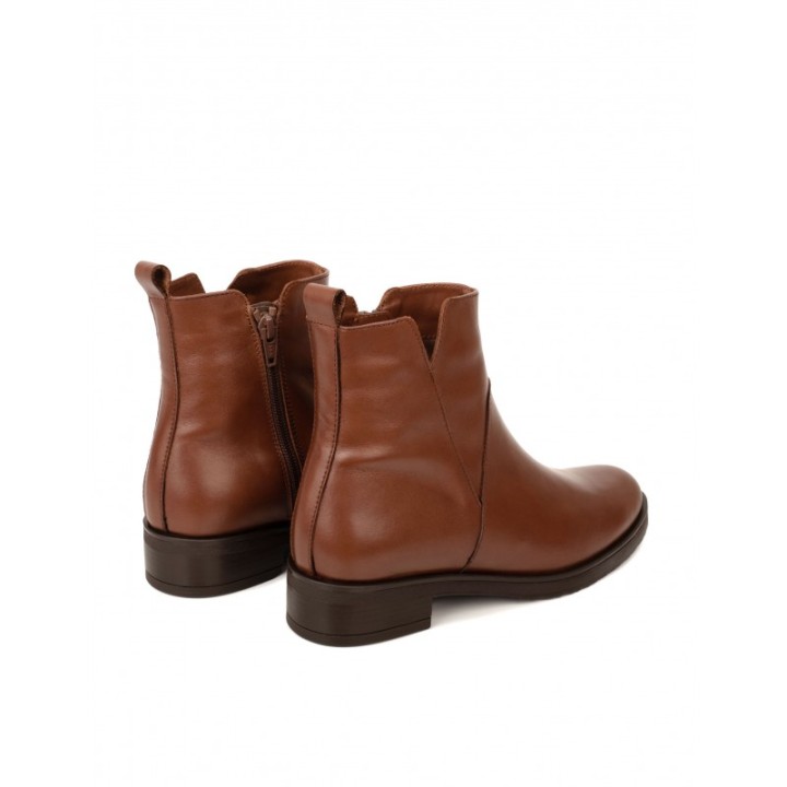 WONDERS Botines Piel Planos Marrones