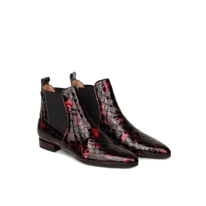 Botines Chelsea Charol Coco Burdeos PERA LIMONERA