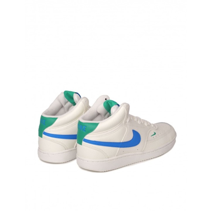 NIKE Court Vision Mid Blancas Logo Azul