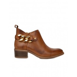 Botines Tobilleros Cuero Cadena Dorada PERA LIMONERA