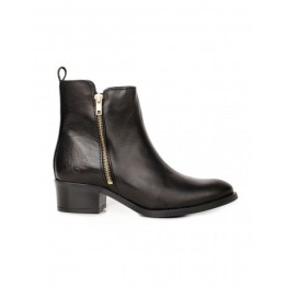 Botines Piel Cremallera Negros PERA LIMONERA
