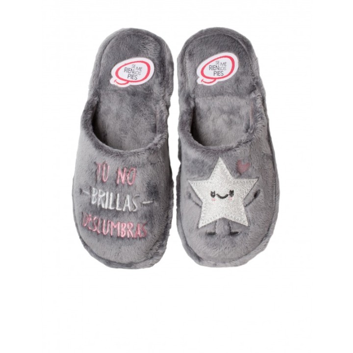 SE ME RiEN LOS PIES Zapatillas Frase Deslumbras Gris