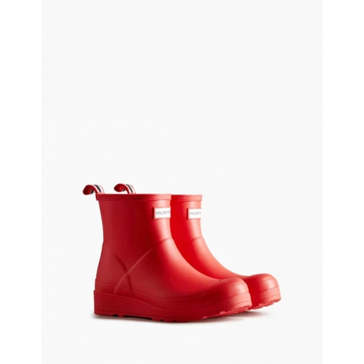 HUNTER Botas Agua Play Bajas Rojas