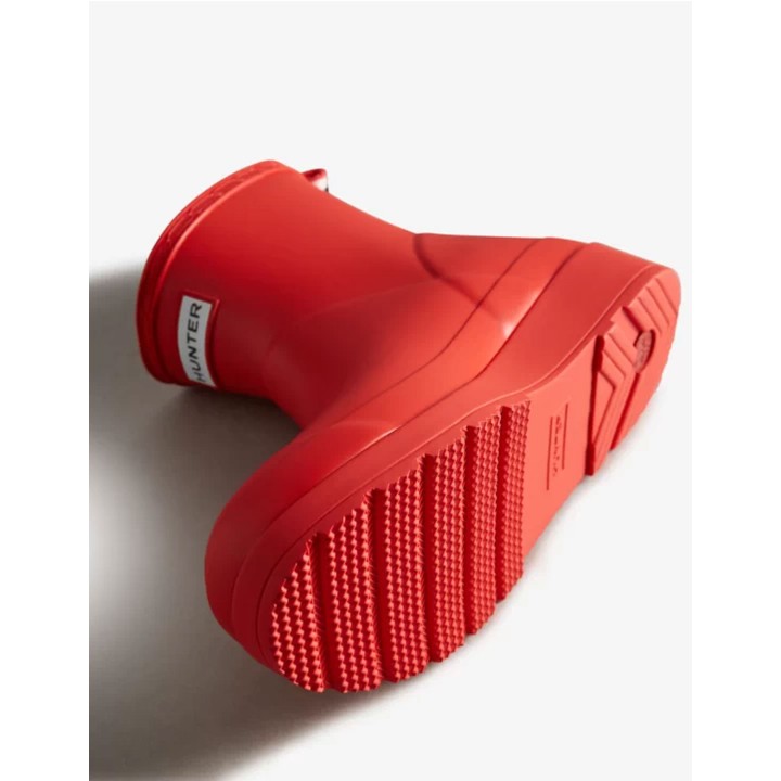 HUNTER Botas Agua Play Bajas Rojas