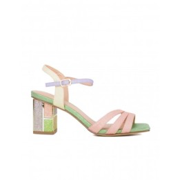 MENBUR Sandalias Tacon Cuadrado Multicolor
