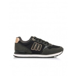 MUSTANG Zapatillas Negras Trasera Dorada