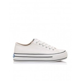 MUSTANG Zapatillas Lona Doble Piso Blancas