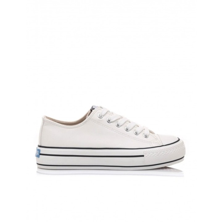 MUSTANG Zapatillas Lona Doble Piso Blancas