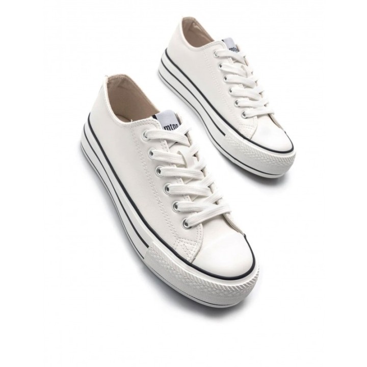 MUSTANG Zapatillas Lona Doble Piso Blancas