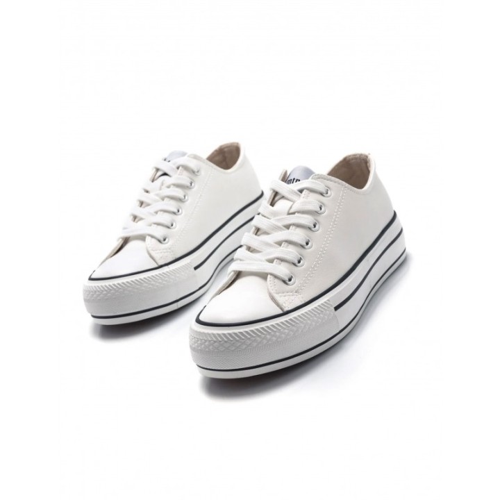 MUSTANG Zapatillas Lona Doble Piso Blancas