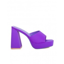 Zuecos Tacon Fiesta Violeta
