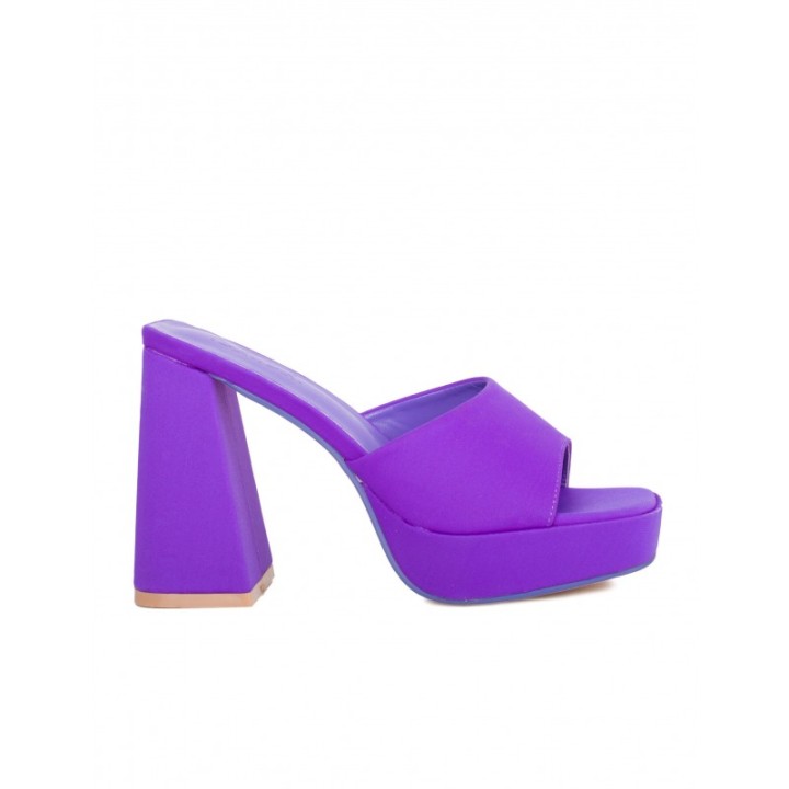 Zuecos Tacon Fiesta Violeta