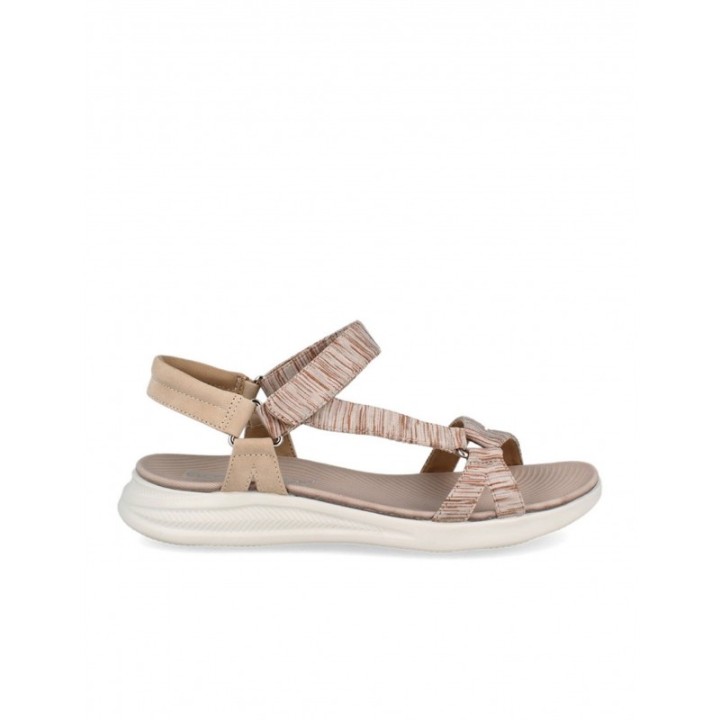 Sandalias Deportivas Tiras Velcro Beige