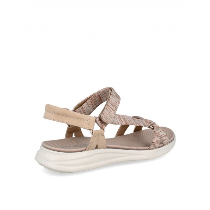 Sandalias Deportivas Tiras Velcro Beige