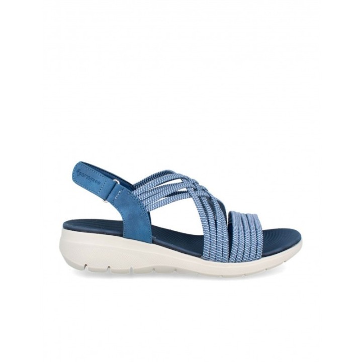 Sandalias Deportivas Cuna Tiras Elasticas Azules