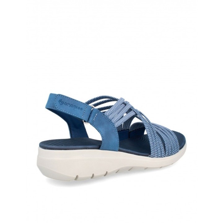 Sandalias Deportivas Cuna Tiras Elasticas Azules