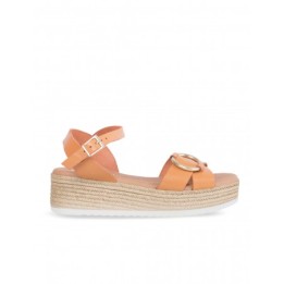 Sandalias Cuna Baja Piel Naranja PERA LIMONERA