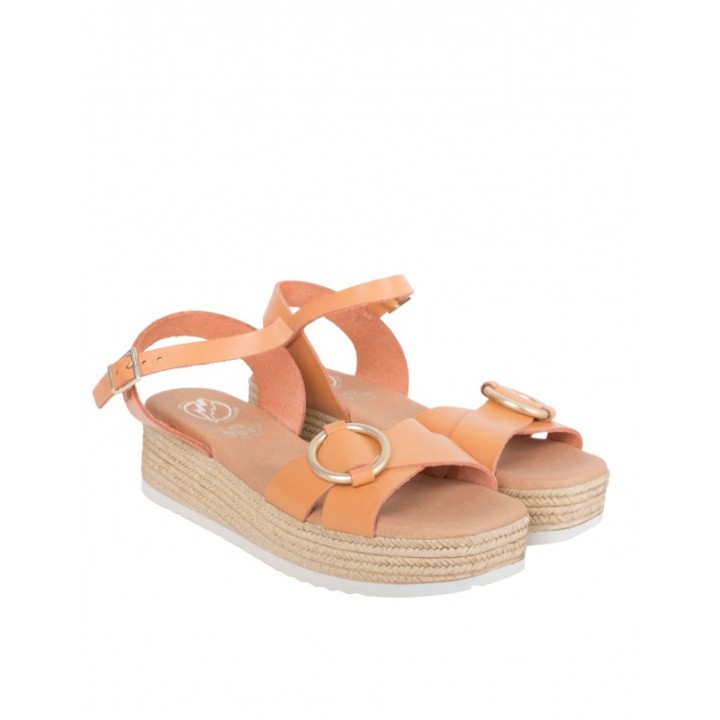 Sandalias Cuna Baja Piel Naranja PERA LIMONERA