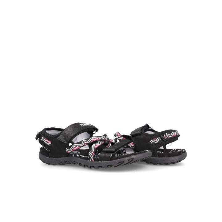PAREDES Sandalias Trekking Negras Mujer