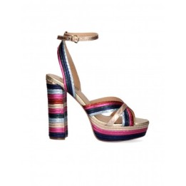 EXe Sandalias Fiesta Tacon Plataforma Multicolor