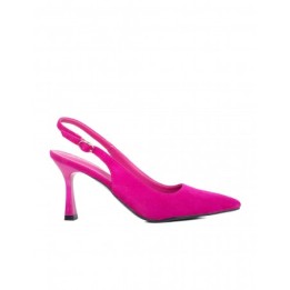 Zapatos Salon Destalonados Fucsia