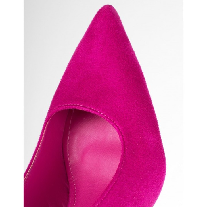 Zapatos Salon Destalonados Fucsia