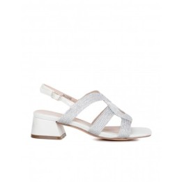 Sandalias Fiesta Tacon Plateadas