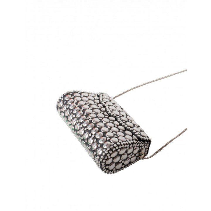 Bolso Tachuelas Plateado