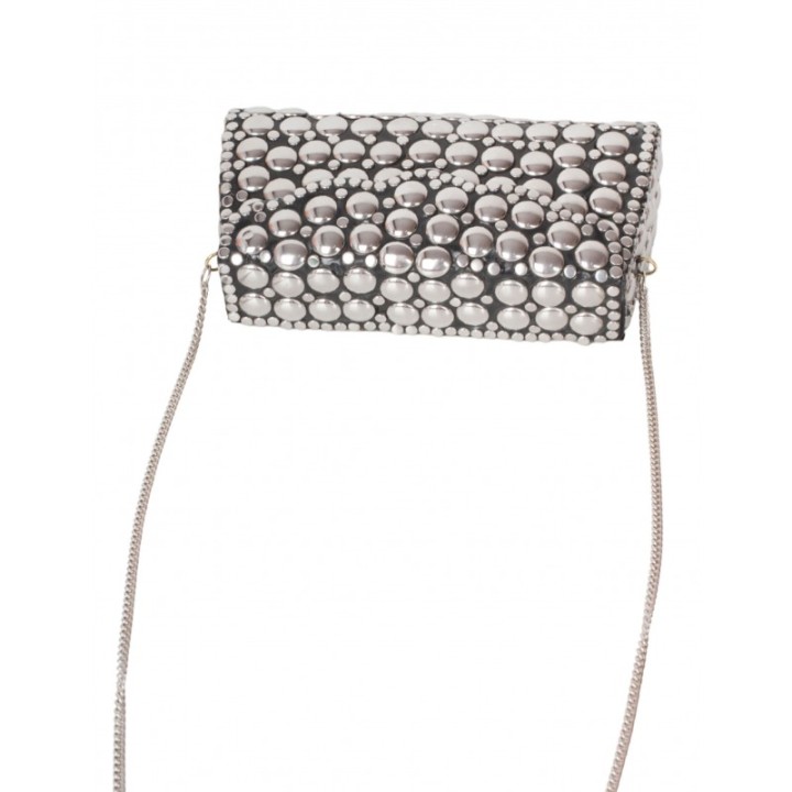 Bolso Tachuelas Plateado