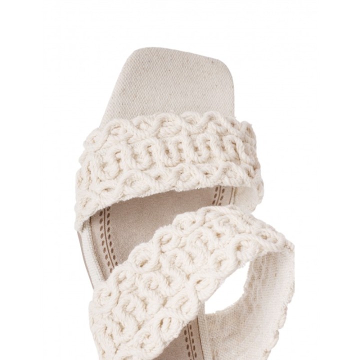 Mules Crochet Beige