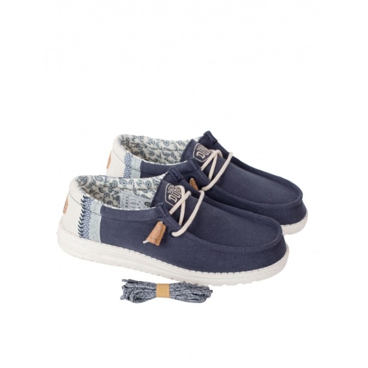 HEY DUDE Mocasines Tela Casual Marino