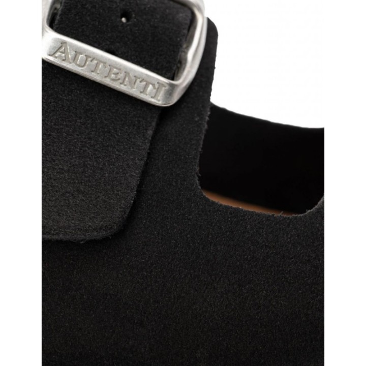 AUTENTI Sandalias Bio Plataforma Hebillas Negro