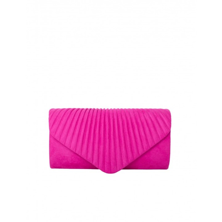 Bolso Fiesta Solapa Fruncida Fucsia