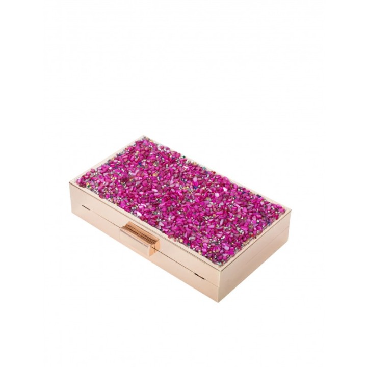 Clutch Fiesta Abalorios Fucsia