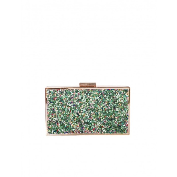 Clutch Fiesta Abalorios Verde
