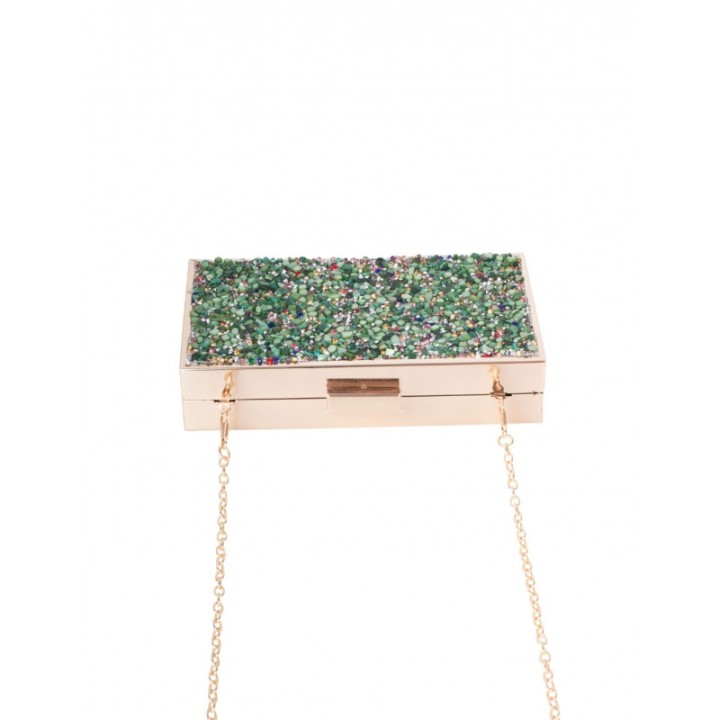 Clutch Fiesta Abalorios Verde