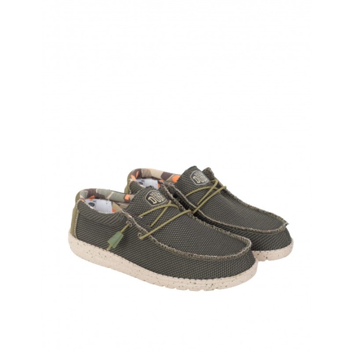 HEY DUDE Mocasines Tela Casual Verdes