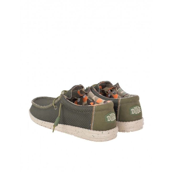 HEY DUDE Mocasines Tela Casual Verdes