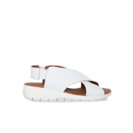Sandalias Piel Tiras Cruzadas Blancas PERA LIMONERA
