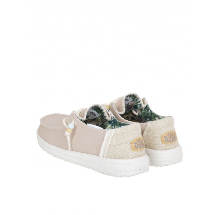HEY DUDE Mocasines Tela Casual Taupe