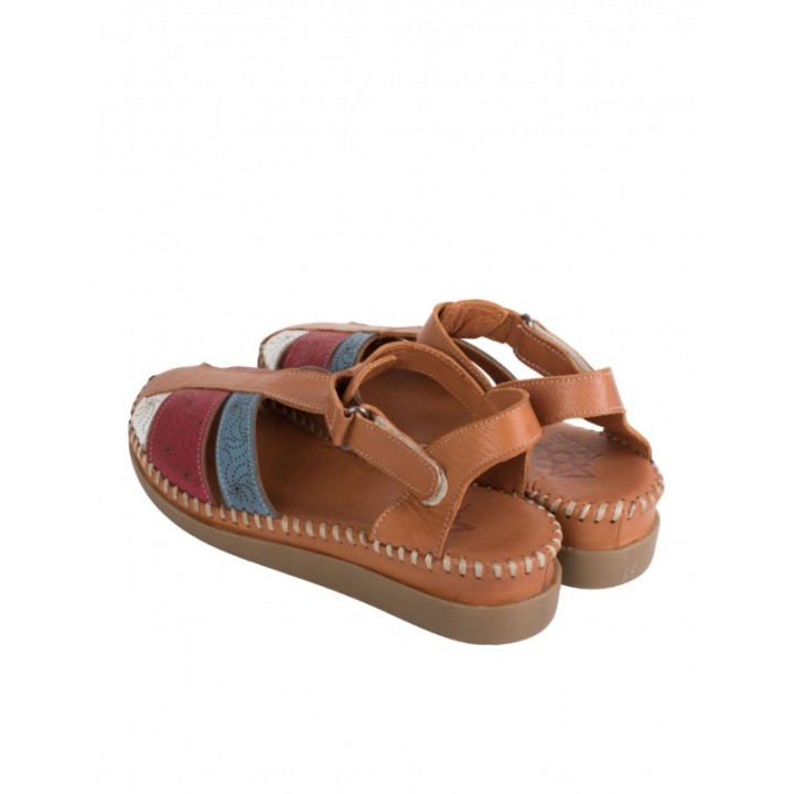 48 HOURS Sandalias Cangrejeras Piel Combinadas