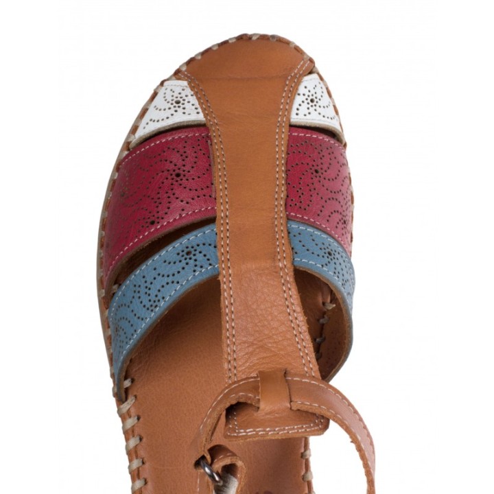 48 HOURS Sandalias Cangrejeras Piel Combinadas