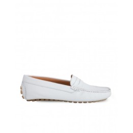 Mocasines Piel Blancos Mujer Tacos Goma PERA LIMONERA