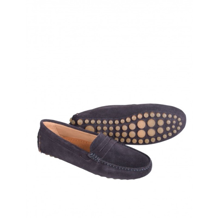 Mocasines Azul Mujer Tacos Goma PERA LIMONERA