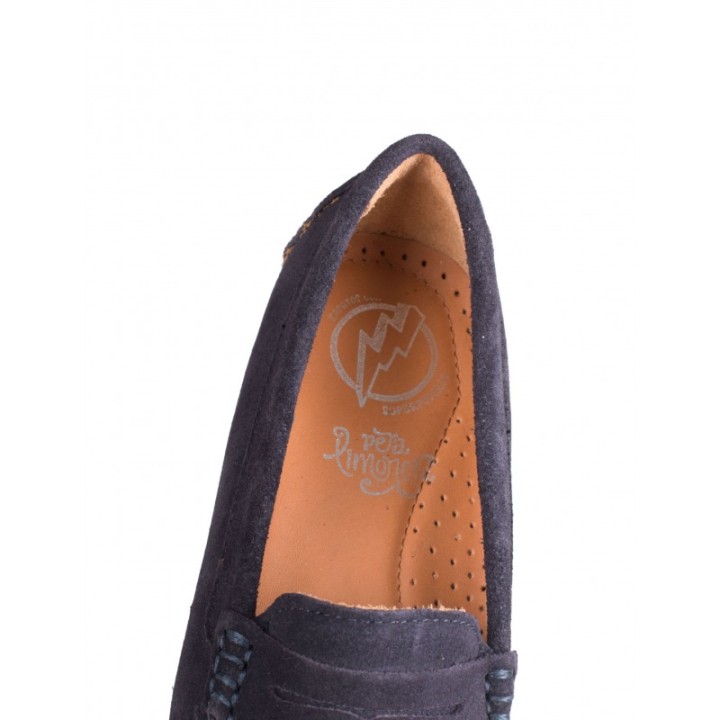 Mocasines Azul Mujer Tacos Goma PERA LIMONERA