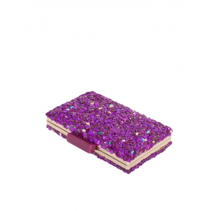 Clutch Fiesta Piedras Violeta