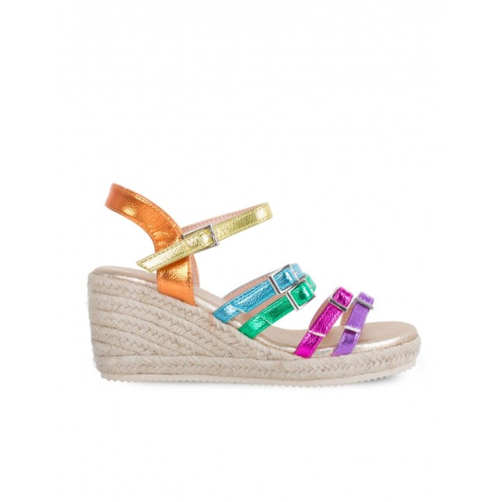 Sandalias Cuna Esparto Metalizada Colores